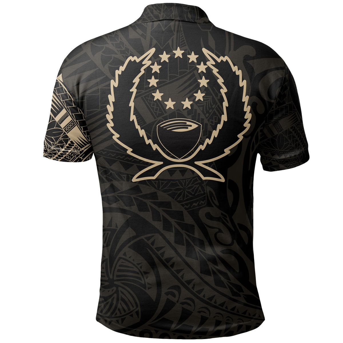 Polynesian Pride Apparel Pohnpei Polo Shirt Pohnpei Flag Polynesian Tattoo - Polynesian Pride