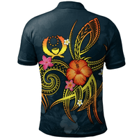 Polynesian Pride Apparel Pohnpei Polynesian Polo Shirt Legend of Pohnpei (Blue) - Polynesian Pride