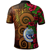 Polynesian Pride Apparel Federated States of Micronesia Polo Shirt Hibiscus Vintage - Polynesian Pride