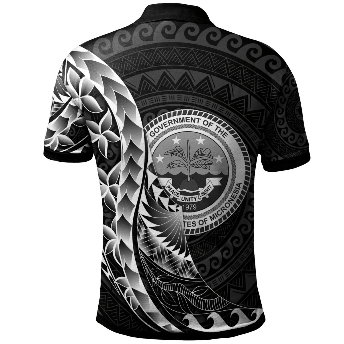Polynesian Pride Apparel Federated States of Micronesia Polo Shirt Polynesian Pattern Style - Polynesian Pride