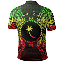 Polynesian Pride Apparel Chuuk Polo Shirt Chuuk Flag Map Polynesian Tattoo Reggae - Polynesian Pride