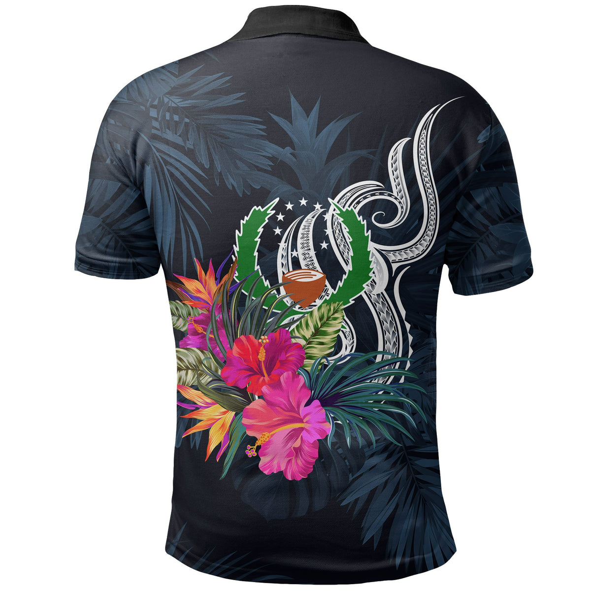 Polynesian Pride Apparel Pohnpei Micronesia Polo Shirt Tropical Flower - Polynesian Pride