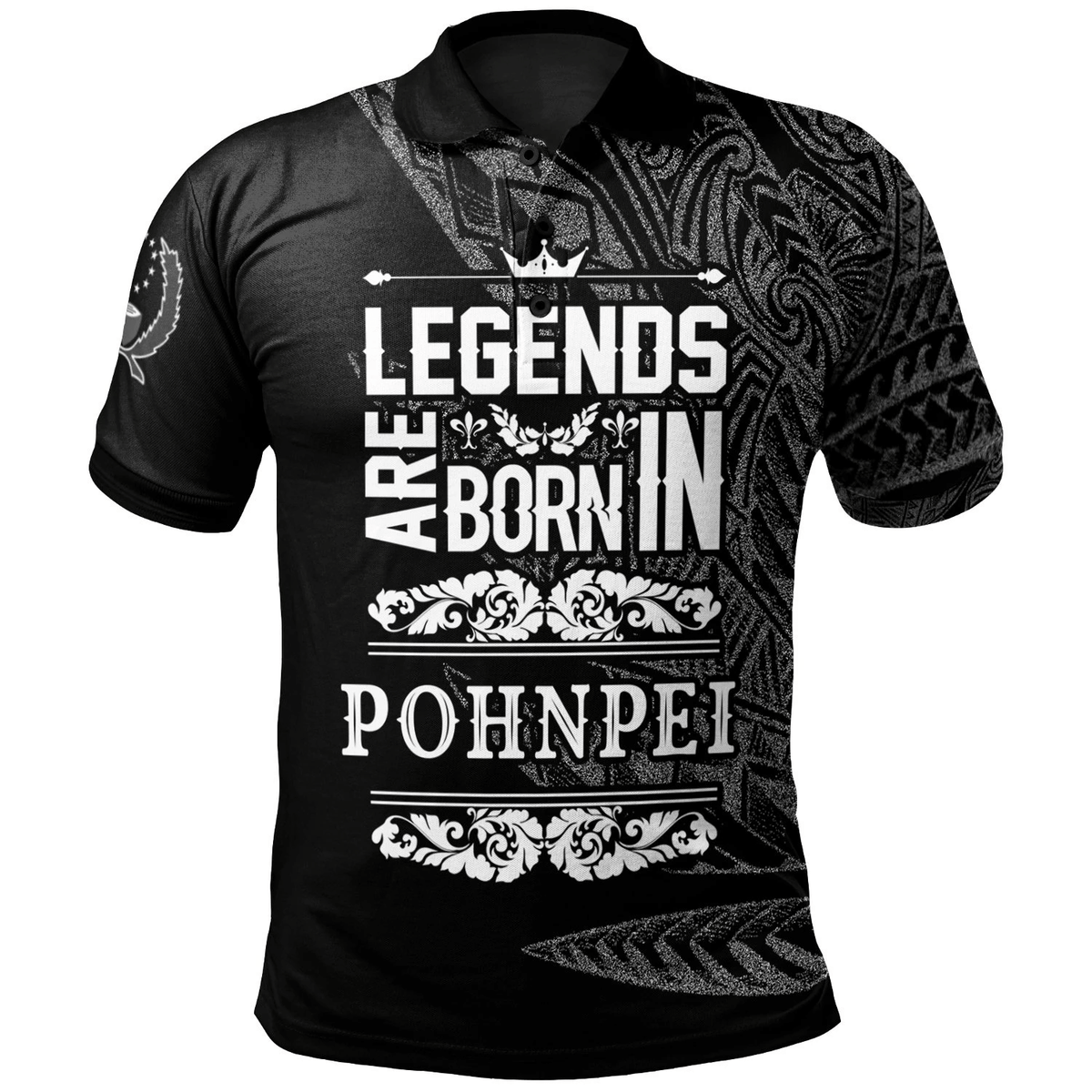 Polynesian Pride Apparel Pohnpei State Polo Shirt Legends Are Born In White Color Unisex White - Polynesian Pride