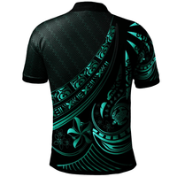 Polynesian Pride Apparel Pohnpei Polo Shirt The Flow Of The Ocean Green - Polynesian Pride