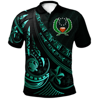 Polynesian Pride Apparel Pohnpei Polo Shirt The Flow Of The Ocean Green Unisex Green - Polynesian Pride