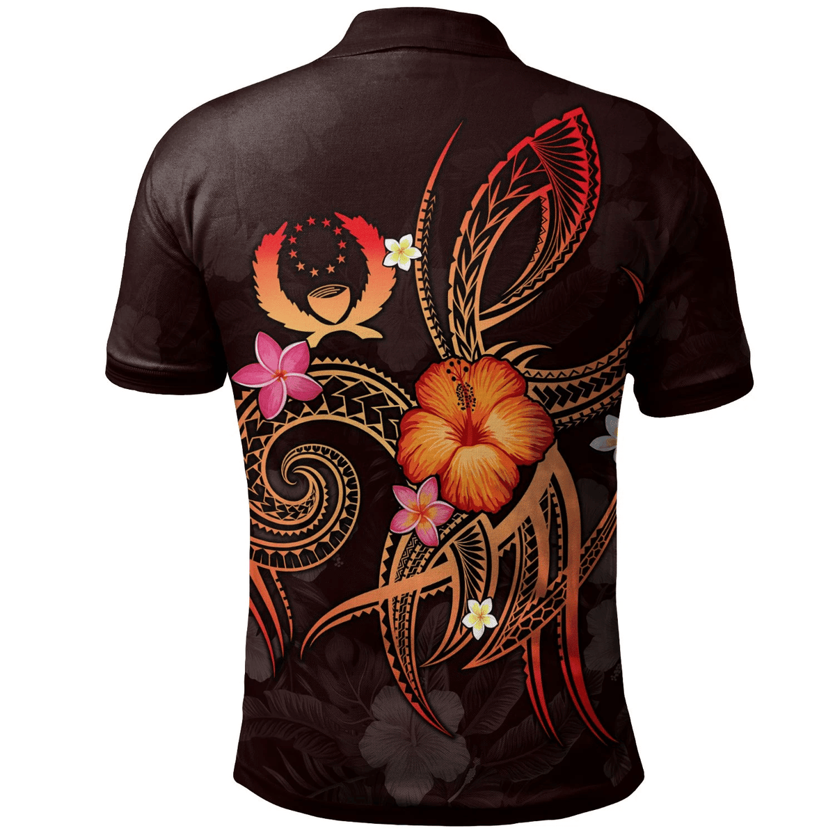 Polynesian Pride Apparel Pohnpei Polynesian Polo Shirt Legend of Pohnpei (Red) - Polynesian Pride
