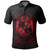 Polynesian Pride Apparel Tonga Polynesian All Over Polo Shirt Red Tribal Pattern Unisex Black - Polynesian Pride