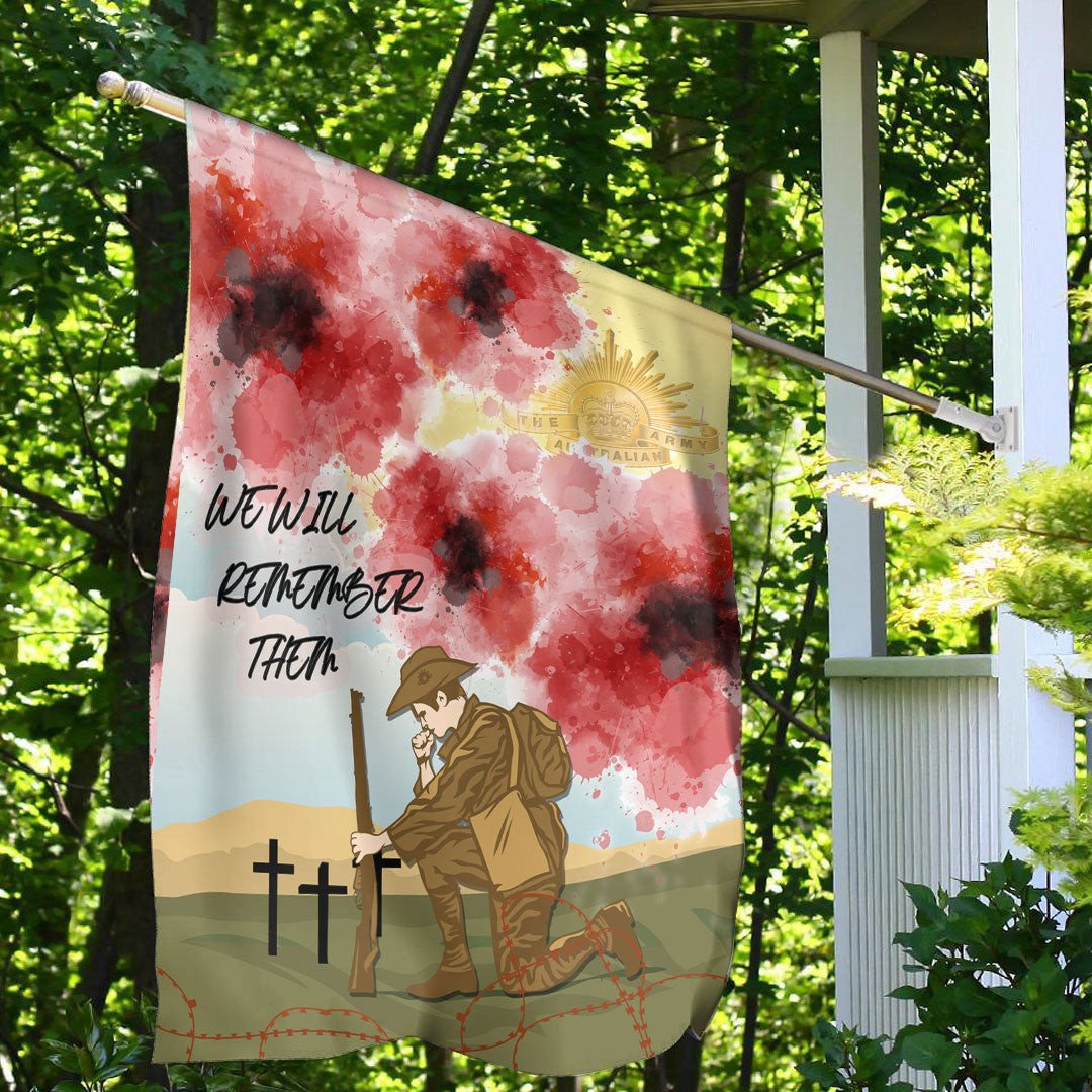 Polynesian Pride Flag - Anzac We Will Remember Them Flag - Polynesian Pride