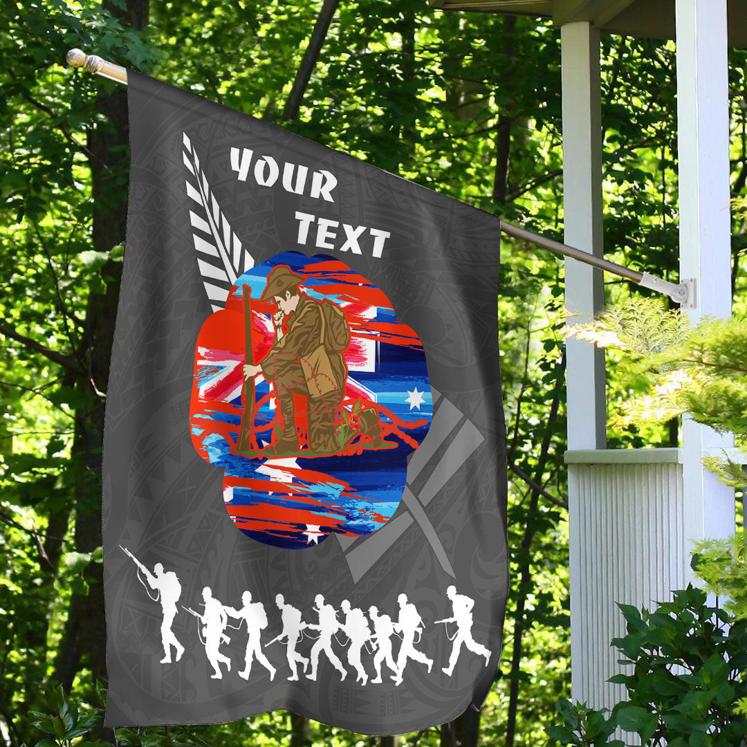 Polynesian Pride Flag - (Custom) New Zealand Anzac Red Poopy Flag - Polynesian Pride