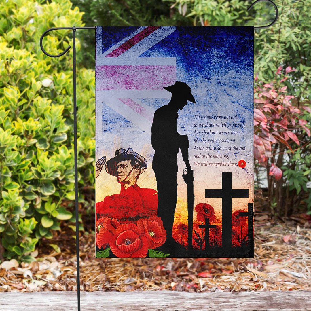 Polynesian Pride Flag - Anzac Day Australia Soldier We Will Rememer Them Flag - Polynesian Pride