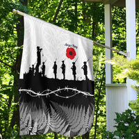 Polynesian Pride Flag - New Zealand Anzac Day Silhouette Soldier Flag - Polynesian Pride