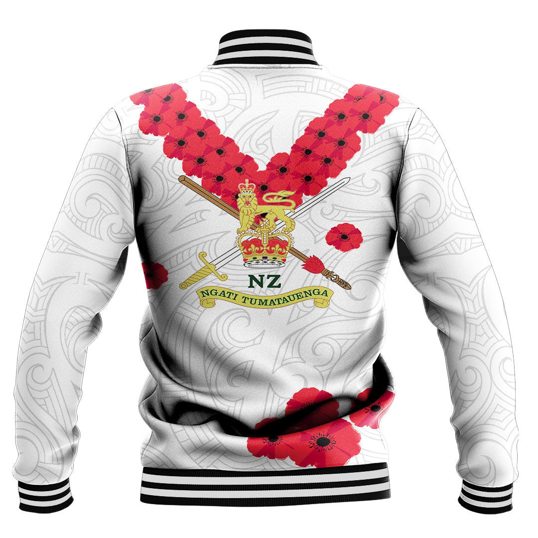Polynesian Pride Clothing - New Zealand Anzac Day Army Baseball Jacket - Polynesian Pride
