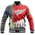 Polynesian Pride Clothing - Australia Indigenous & New Zealand Maori Anzac (Red) Baseball Jacket - Polynesian Pride