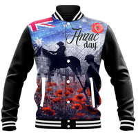 Polynesian Pride Clothing - Anzac Day Lest We Forget Vintage Poppies Baseball Jacket - Polynesian Pride