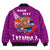 Polynesian Pride Clothing - (Custom) New Zealand Anzac Red Poopy Purple Bomber Jacket - Polynesian Pride