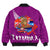 Polynesian Pride Clothing - New Zealand Anzac Red Poopy Purple Bomber Jacket - Polynesian Pride