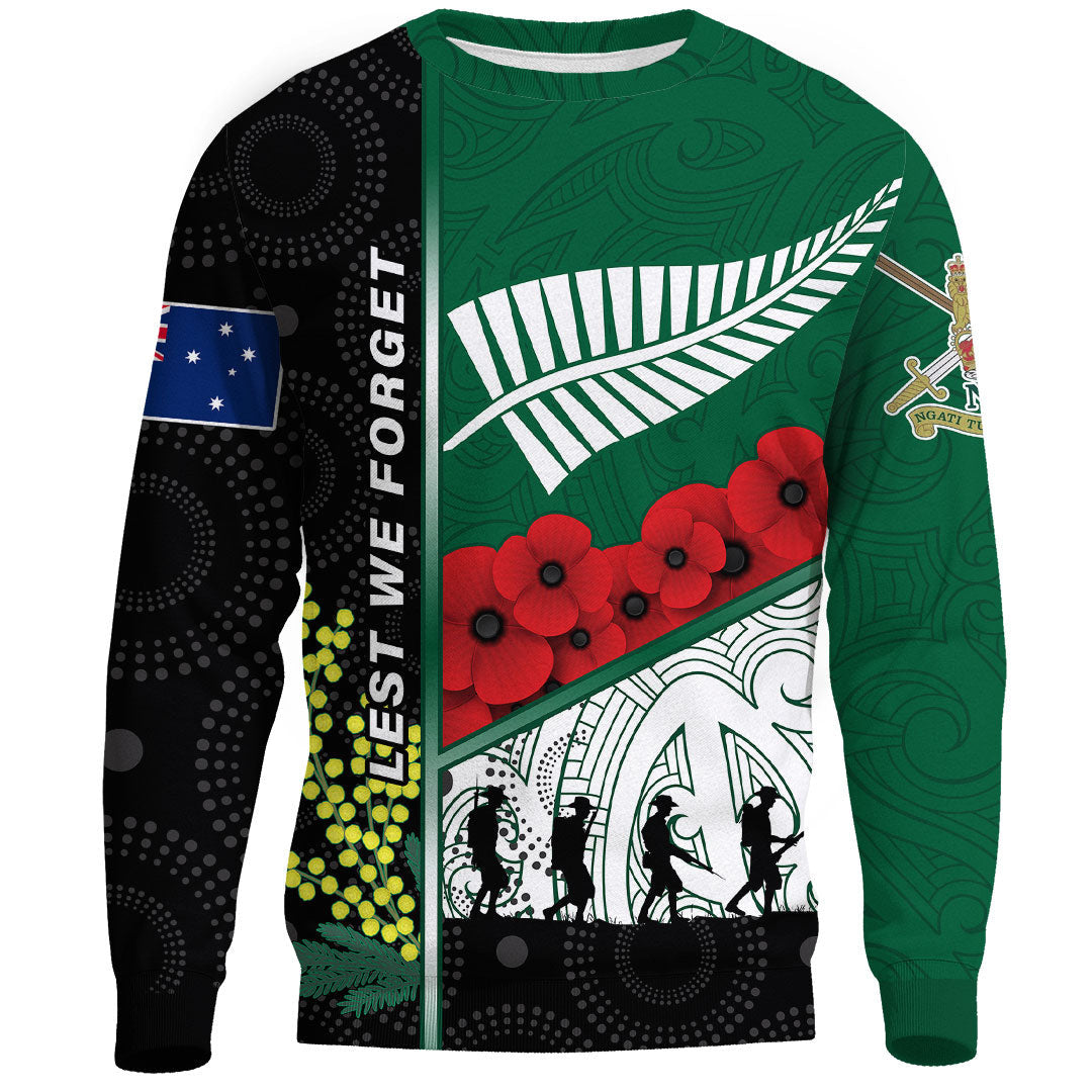 Polynesian Pride Clothing - Australia Indigenous & New Zealand Maori Anzac.Sweatshirt - Polynesian Pride