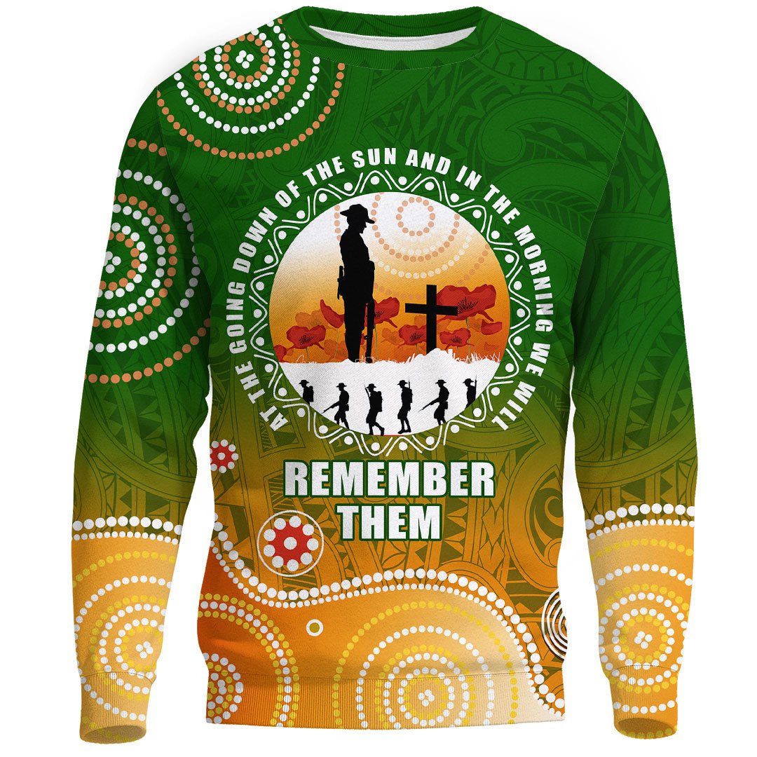 Polynesian Pride Clothing - (Custom) Anzac New Zealand Maori - Australia Indigenous.Sweatshirt - Polynesian Pride