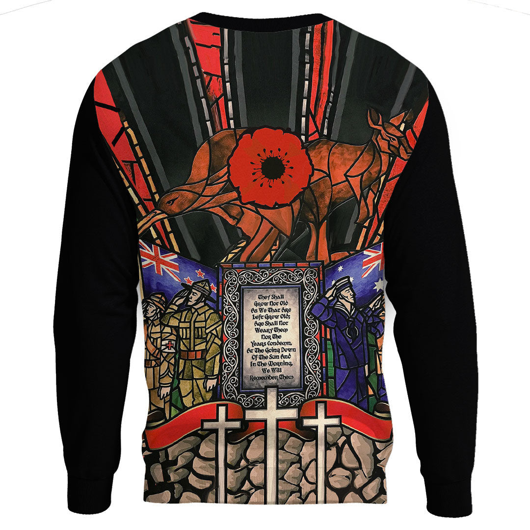 Polynesian Pride Clothing - Anzac Day Lest We Forget Australia & New Zealand.Sweatshirt - Polynesian Pride