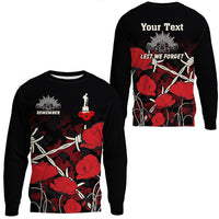 Polynesian Pride Clothing - (Custom) Anzac Day Camouflage Poppy & Barbed Wire.Sweatshirt Unisex Black - Polynesian Pride