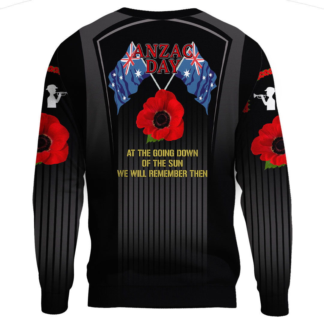 Polynesian Pride Clothing - Anzac Remembrance Day Lest We Forget.Sweatshirt - Polynesian Pride