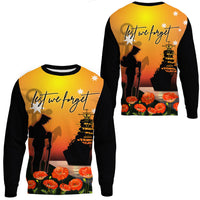 Polynesian Pride Clothing - Anzac Day Navy Soldier.Sweatshirt Unisex Black - Polynesian Pride