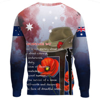 Polynesian Pride Clothing - Anzac Day Remembrance Day Qoute.Sweatshirt - Polynesian Pride