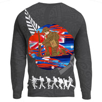 Polynesian Pride Clothing - New Zealand Anzac Red Poopy.Sweatshirt - Polynesian Pride