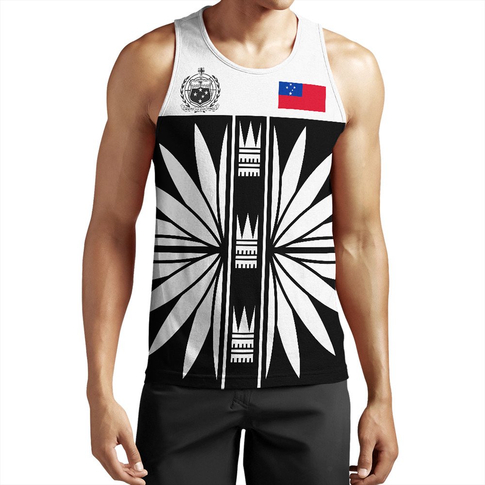 Wonder Print Shop Clothing - Samoa Black Saturday Tank Top LT10 Black - Polynesian Pride