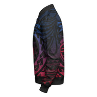 Polynesian Pride Jacket - Guam Rising Style Sleeve Zip Bomber Jacket LT10 - Polynesian Pride