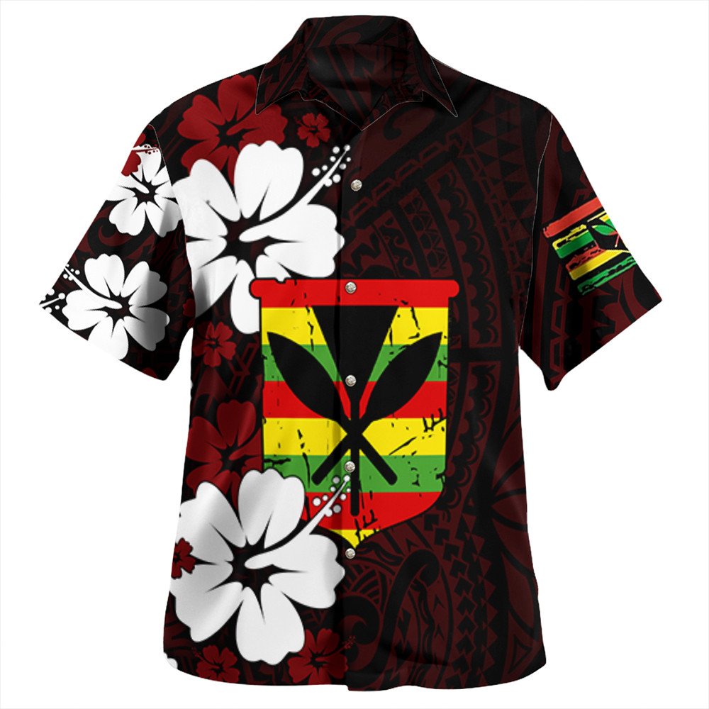 Polynesian Pride Hawaiian Shirt - Hawaii Kanaka Hibiscus Style Hawaiian Shirt LT10 Unisex Red - Polynesian Pride