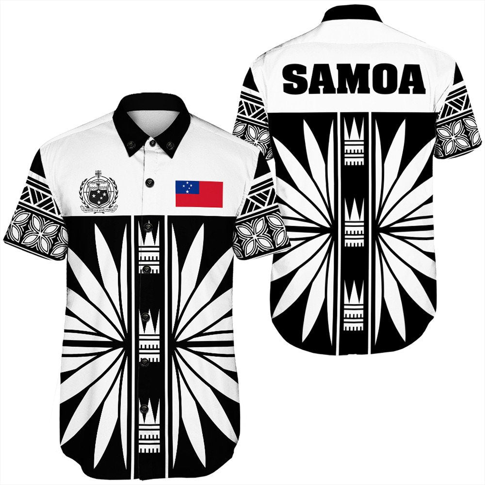 Polynesian Pride Short Sleeve Shirt - Samoa Black Saturday Short Sleeve Shirt LT10 - Polynesian Pride
