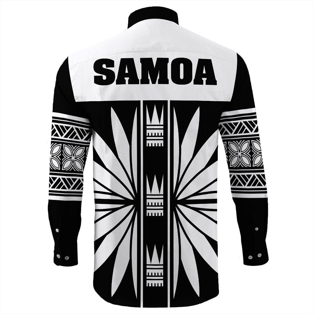Polynesian Pride Long Sleeve Button Shirt - Samoa Black Saturday Long Sleeve Button Shirt LT10 - Polynesian Pride
