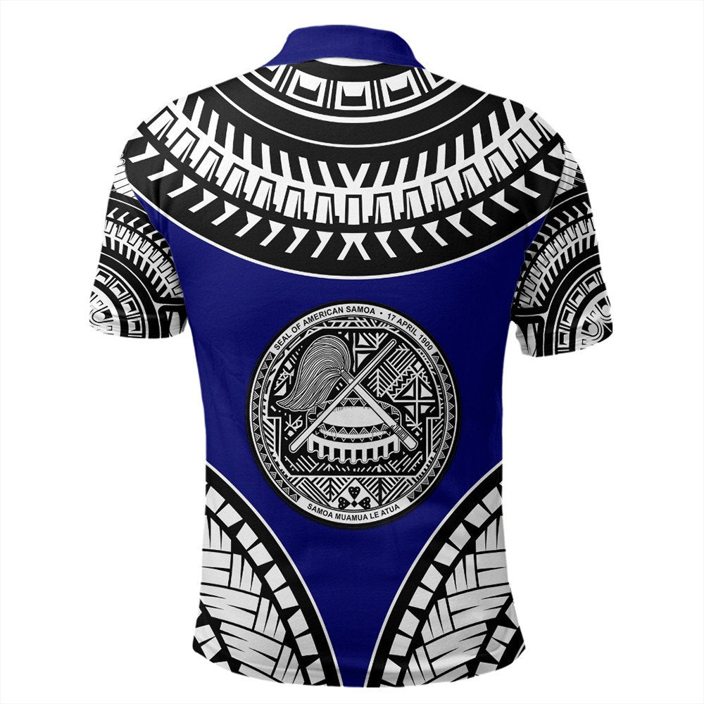 Polynesian Pride Apparel American Samoa Tattoo Chief Polo Shirt LT10 - Polynesian Pride