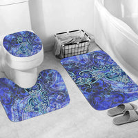 Polynesian Home Set - Polynesian Painted Grunge Blue Honu Bathroom Set LT10 - Polynesian Pride