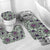 Polynesian Home Set - Polynesian Purple And Green Tropical Print Bathroom Set LT10 - Polynesian Pride