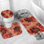 Polynesian Home Set - On Fire Kona Tropical Floral Bathroom Set LT10 - Polynesian Pride