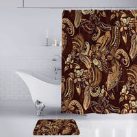 Polynesian Home Set - Polynesian Painted Golden Village Threads Tiare Print Bathroom Set LT10 - Polynesian Pride