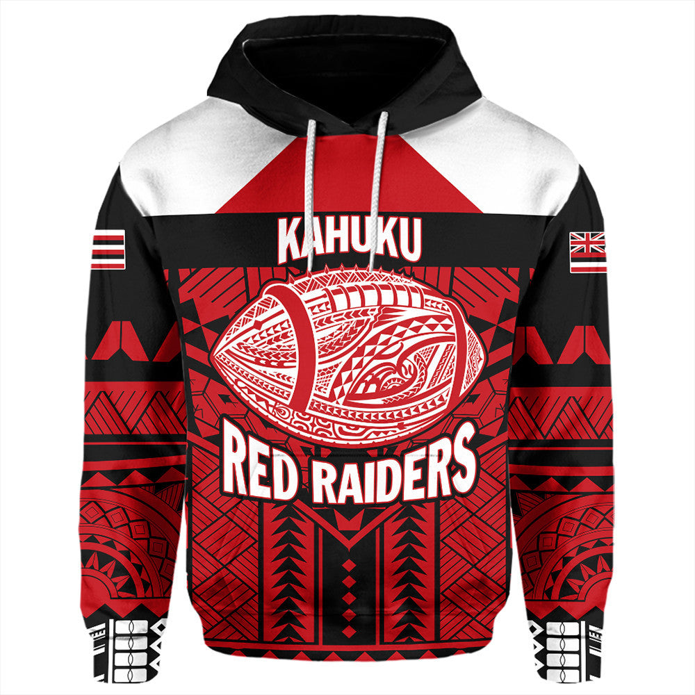 Polynesian Pride Hoodie Personalized Hawaiian High Kahuku Hoodie LT10 Red - Polynesian Pride