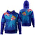 Polynesian Pride Hoodie Fiji Palm Tree Coat of Arms Hoodie LT10 Blue - Polynesian Pride