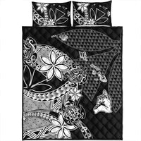 Polynesian Pride Home Set - Kanaka Black Kakau Hawaiian Quilt Bed Set LT10 - Polynesian Pride