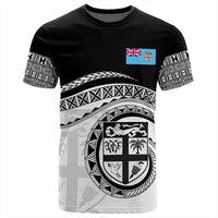 Polynesian Pride T Shirt Fiji Rugby Concept T Shirt LT10 Black - Polynesian Pride