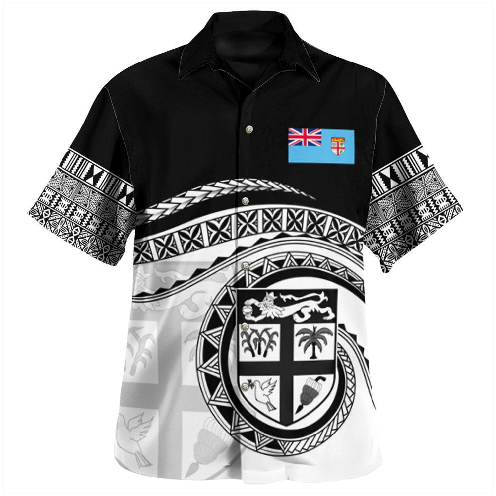 Polynesian Pride Fijian Shirt - Fiji Rugby Concept Beach Shirt LT10 Unisex Black - Polynesian Pride