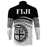 Polynesian Pride Shirt - Fiji Rugby Concept Long Sleeve Button Shirt LT10 - Polynesian Pride