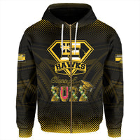 Polynesian Pride Hoodie Personalized Hawaii Class of Nanakuli Golden Hawks Zip Hoodie LT10 - Polynesian Pride