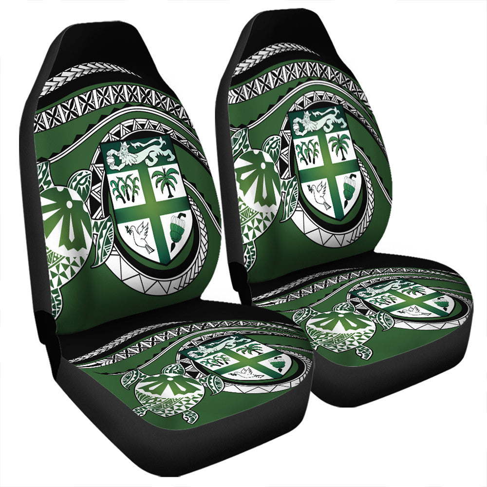 Polynesian Pride Car Accessories - Fiji Masi Turtle Car Seat Covers LT10 One Size Green - Polynesian Pride