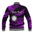 (Custom Personalised) Nauru Polynesian Hibiscus Naoero Purple Baseball Jacket LT14 - Polynesian Pride