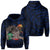 Kakau Blue Hawaii Warrior Football Hoodie Unisex Blue - Polynesian Pride