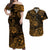 Hawaii Shaka Polynesian Matching Dress and Hawaiian Shirt Matching Couples Outfit Unique Style Gold LT8 Gold - Polynesian Pride