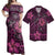 Matching Dress and Hawaiian Shirt Hawaii Mix Polynesian Turtle Plumeria Nick Style Pink RLT14 - Polynesian Pride